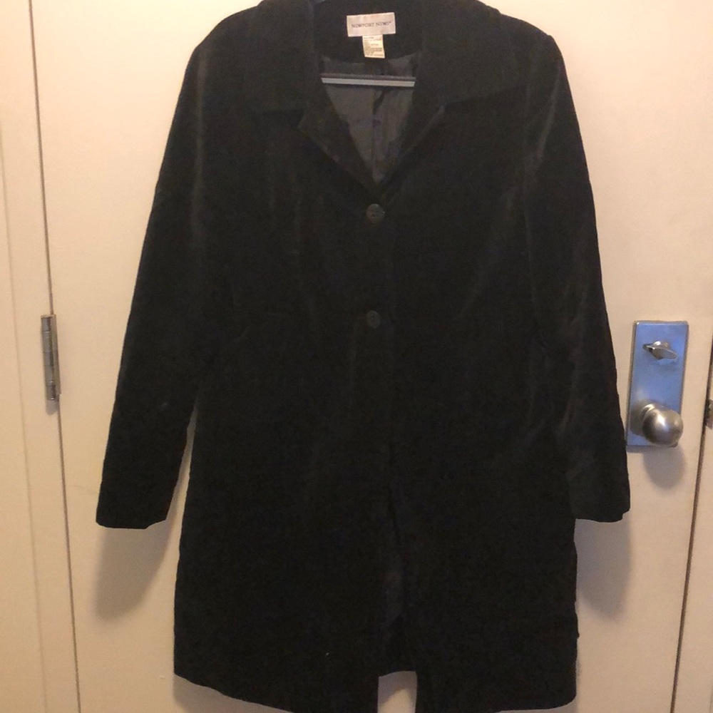 Black velour coat